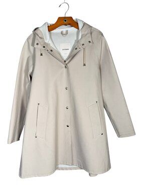 Stutterheim Moseback Original A Line Rain Coat Light Sand Minimalist S